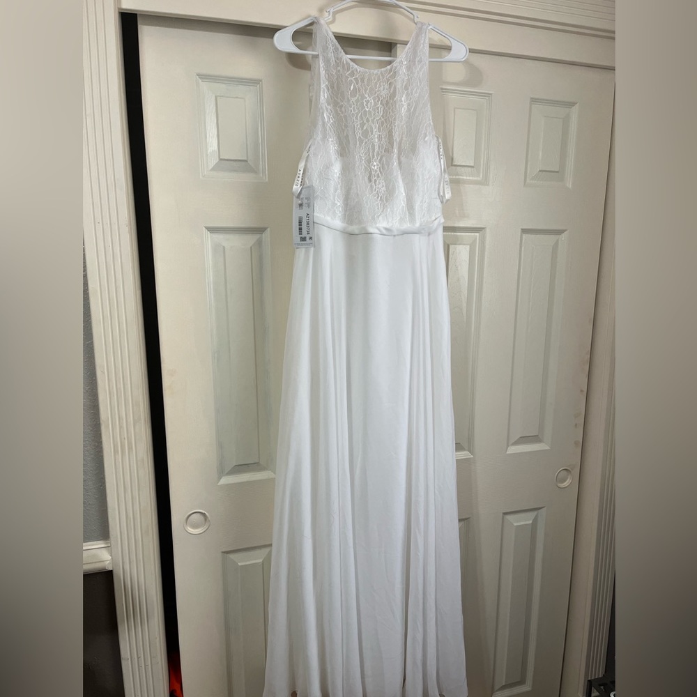 White A6 Azazie Frederica - never been worn, new with tags